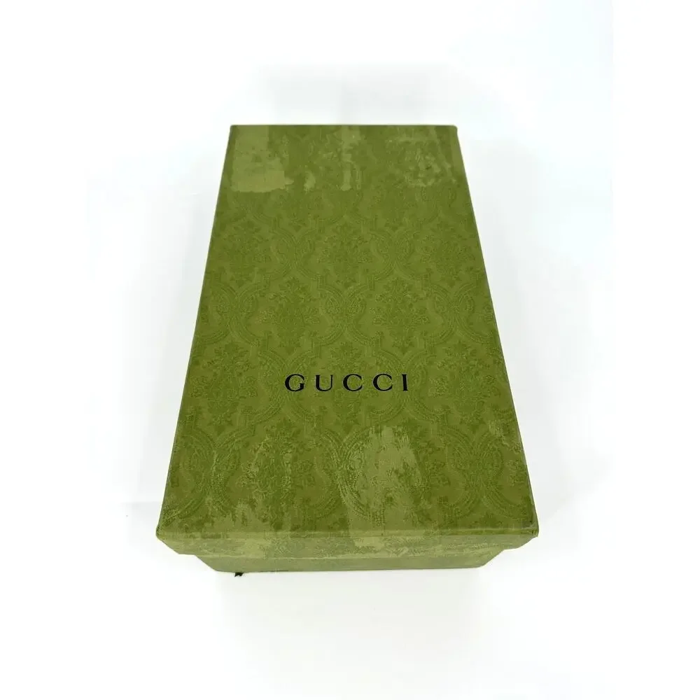 Gucci Bedlam Slingback Flatform Sandal Navy Web Stripe Logo Men's 9 EU 42